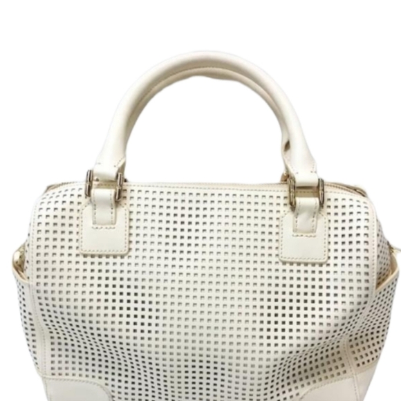 Tory Burch Robinson Perforated Middy Satchel - Picture 7 of 12
